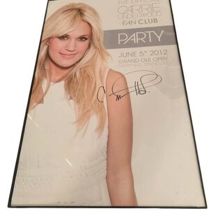 Signed Carrie Underwood Mini Poster Autographed Grand Ole Opry
